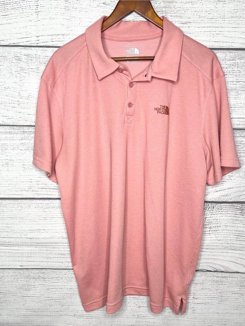 The North Face Salmon Pink Flash Dry Polo Shirt Size XL Moisture Wick Summer